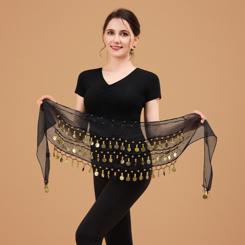 

Custom Belly Dance Waist Chain Belt with 66, 72, 98, or 128 Coins 145 cm