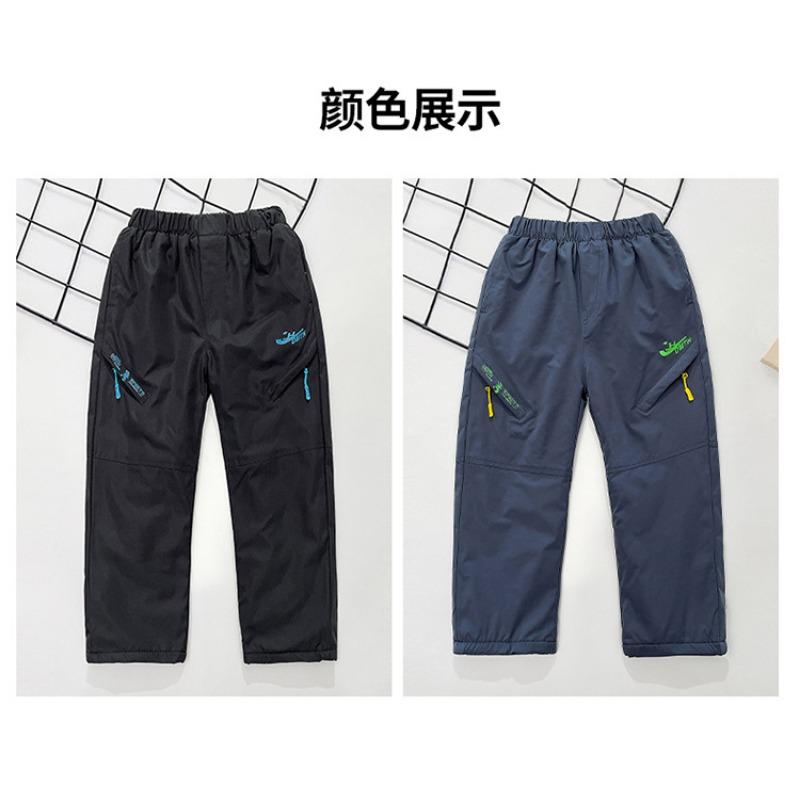 Kids Fleece Lined Windproof Warm Outdoor Casual Sports Pants For Boys And Girls