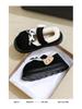 Women's Furry Non-Slip Cotton Slippers - Thick-Soled, Closed-Heel for Autumn & Winter