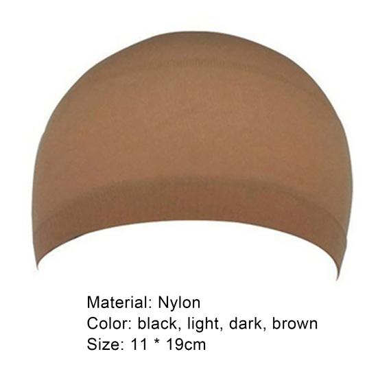 2Pcs Elastic Lace Bandage Hairnet Breathable Mesh Wig Hat Soft Nylon Stretch Cap
