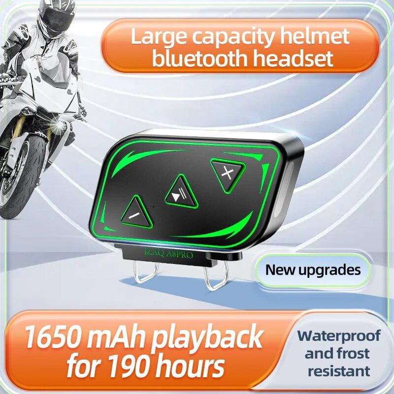 

A8 PRO Motorcycle Helmet Bluetooth Headset Wireless V5.3 Waterproof Handsfree 1650mAh Call Music Earphone Rider Moto Headphone