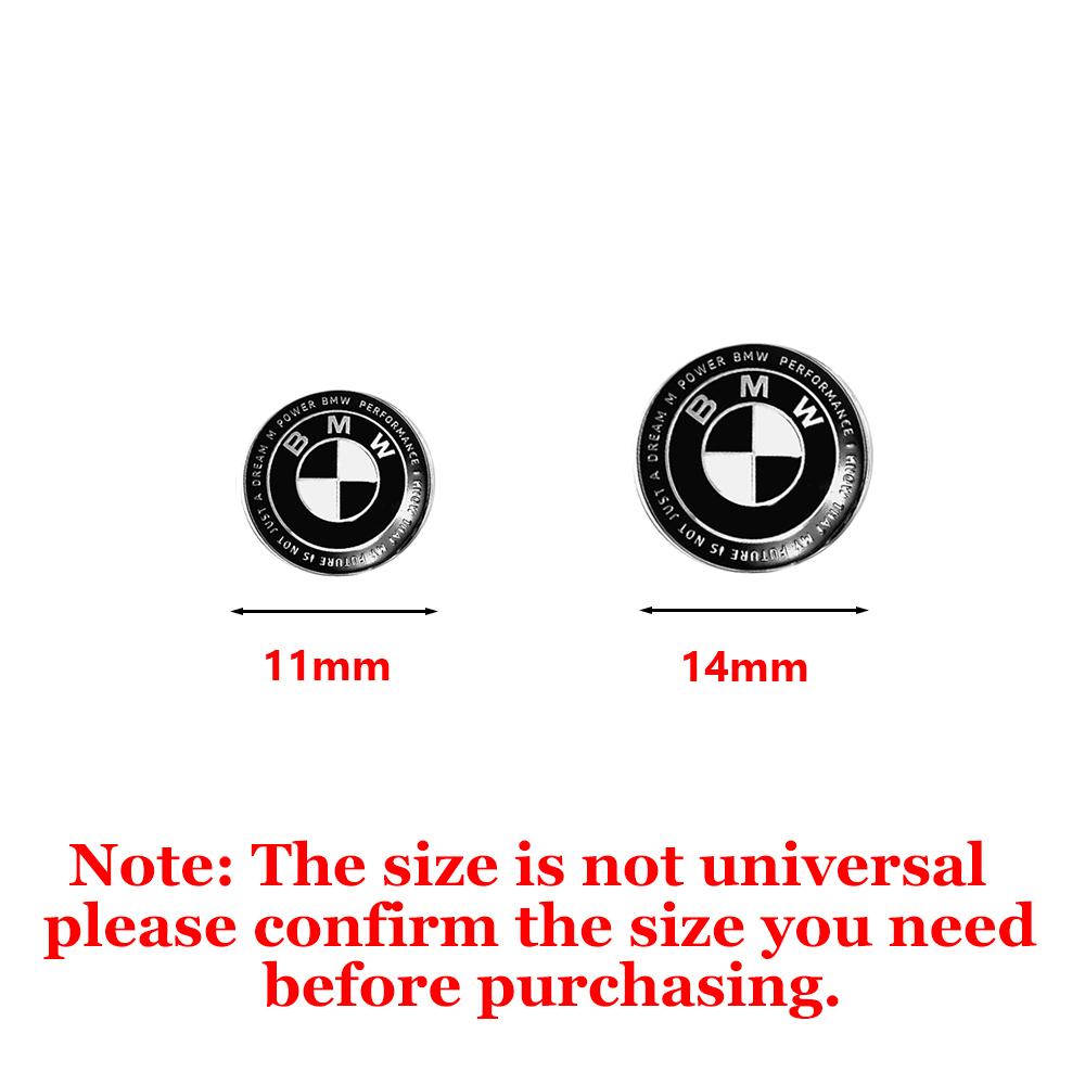 11/14MM 3D Aluminum Car Key Shell Stickers Auto Key Remote Fob Decal For BMW M Performance M1 M2 F32 F30 F20 E90 F30 F87 E46 E60