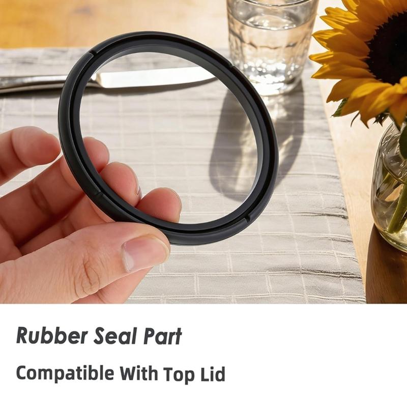 Joints de rechange en silicone pour bouchon à vis de gourde, lot de 4 joints noirs pour joints de bouchon usés et support de réduction des fuites pour le transport quotidien à l'intérieur