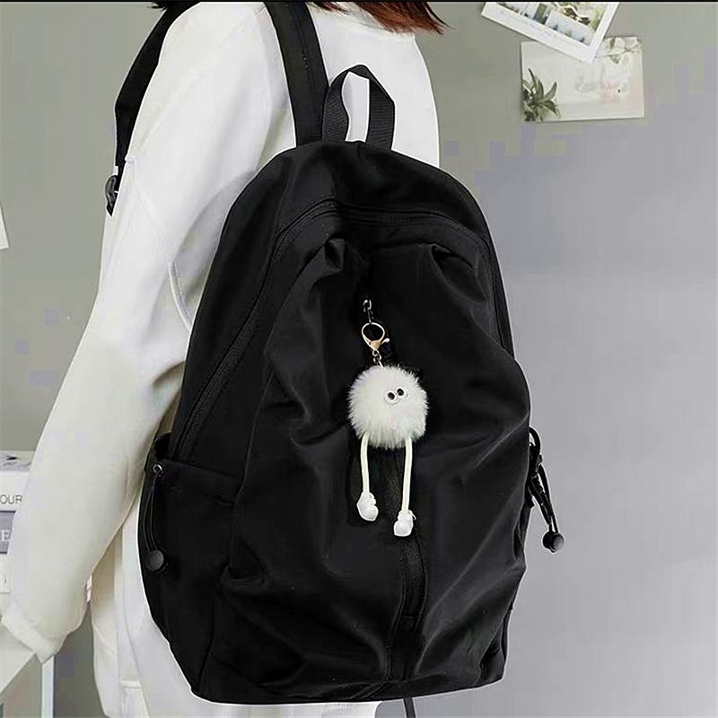 

Рюкзак для студенток колледжа простой легкий и модный дорожный рюкзак большой вместимости для старшеклассников чёрный