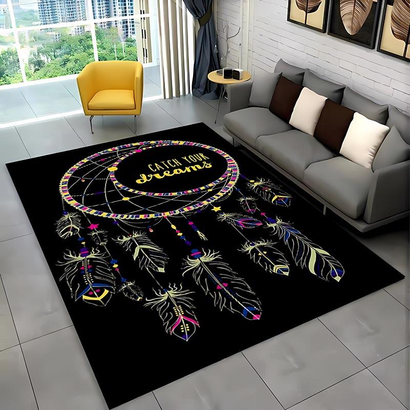 

3D HD Printing Colorful Carpet for Living Room Bedroom Hallway Long Strip Mat Anti-slip Soft Rug Sofa Doormat Home Decor Tapetes 40x60cm (16x24in)