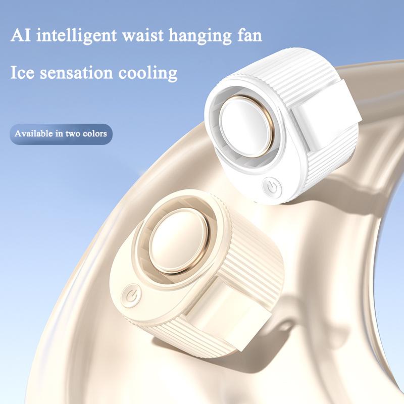 Waist Clip Fan Portable Mini Hanging Neck Fan USB Rechargeable Fan Small Outdoor Camping Waist Fan For Summer Outdoor Walking