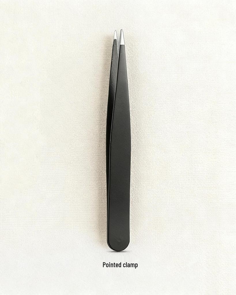 Universal Men's Eyebrow & Beard Tweezers Set with Razor & Leather Case