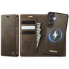 For Samsung Galaxy S23 FE Case CASEME C49 Compatible with MagSafe RFID Blocking Detachable Wallet Leather Phone Cover