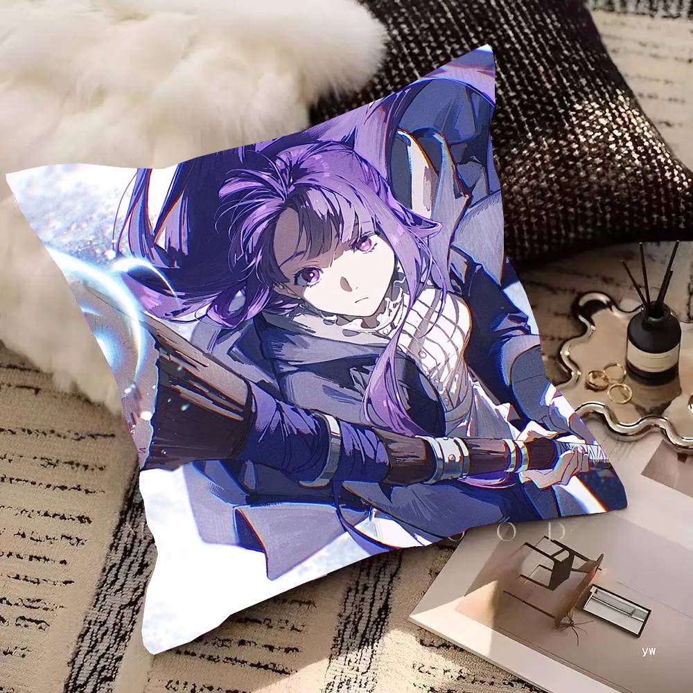 Fern Animation Frieren Beyond Journeys End Pillow Case Fashion Square Pillowcase Bedroom Sofa Room Ins Decoration Leisure