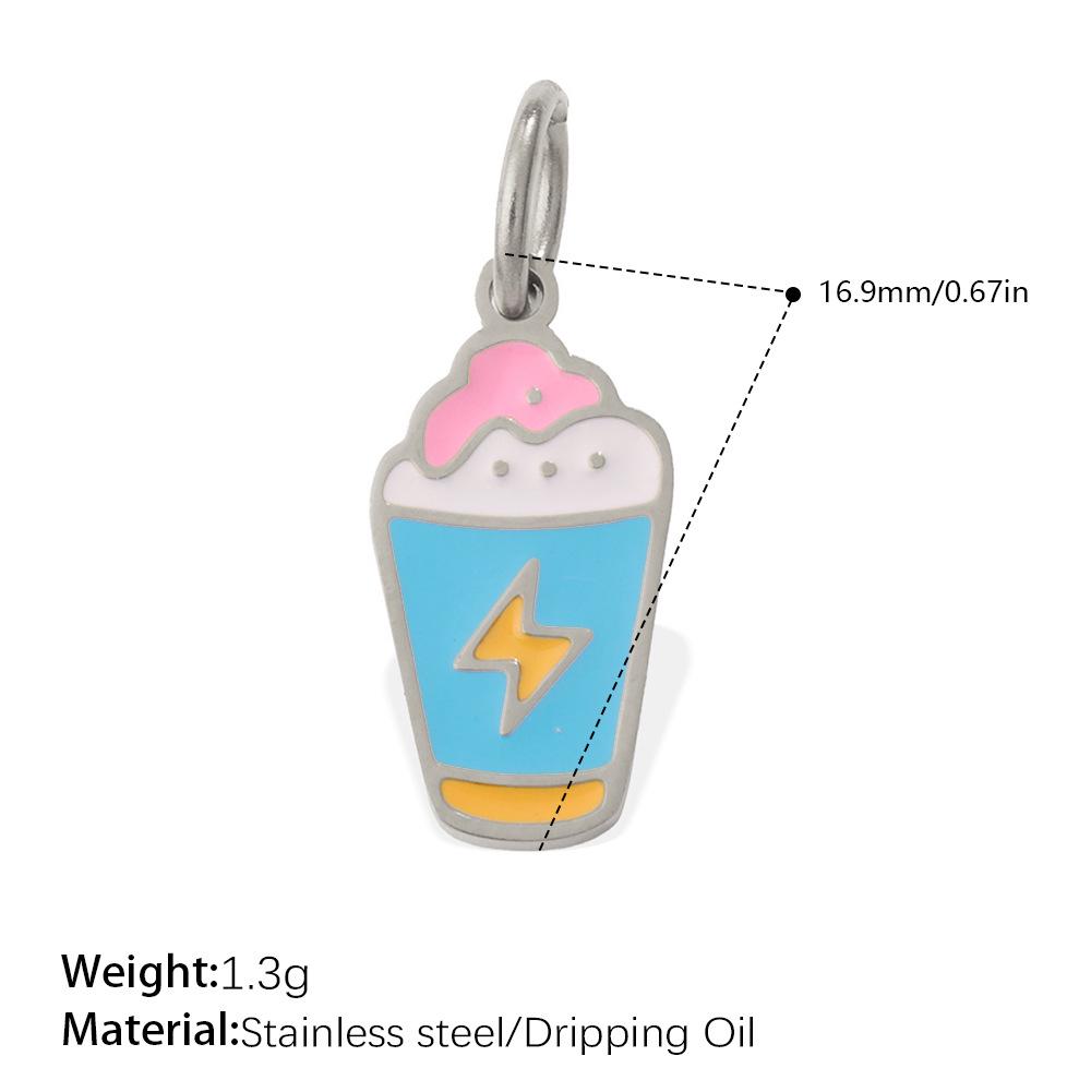 Colorful Enamel Beverage Pendant - Sweet Girl Fashion Jewelry