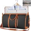 Foldable Women's Travel Convenient Carry-on Clothing Bag Large Capacity PU Leather Duffel Bag Portable Business Travel Bag