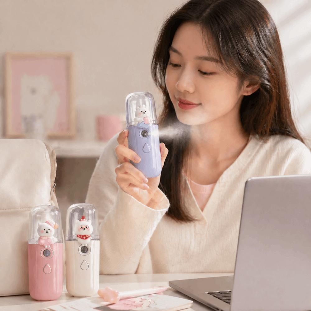 USB Rechargeable Handheld Humidifier Skin Care Oil Diffuser Moisturizing Mist Sprayer  Facial Use