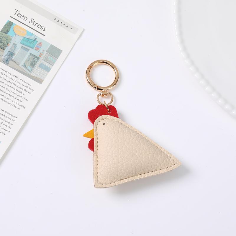 PU-Leder Sommer Strandstil Schlüsselanhänger Taschenanhänger Niedriger Hummer Auto Tasche Raumzubehör Aufhänger A2 beige