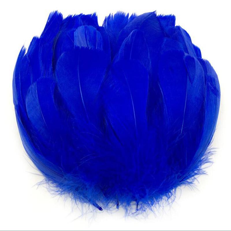 Colorful Party Feathers Craft Natural Goose Feather For Diy Home Decor White Wedding Feathers 100Pcs/Pack Garment Accessories