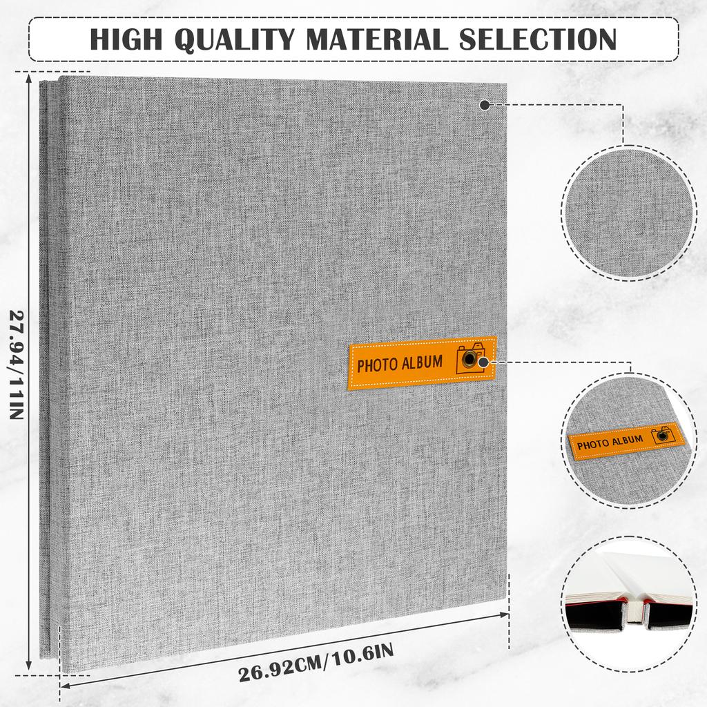 40 Seiten Große Fotoalben Selbstklebendes Scrapbook-Papier DIY Scrapbooking-Album für Hochzeits-Jubiläumsgeschenke Erinnerungsbücher