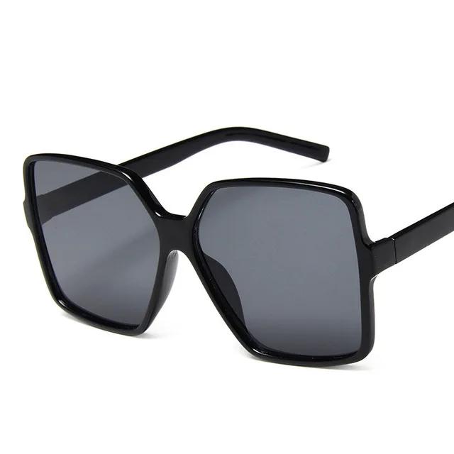 Fashion Women Oversize Sunglasses Gradient Shades Plastic Brand Designer Female Sun Glasses UV400