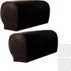 Set of 2 Sofa Armrest Cover, Waterproof PU Leather Stretch Armrest Covers for Chairs and Sofas, Armrest Covers Anti-Slip Washable Armchair Slipcovers