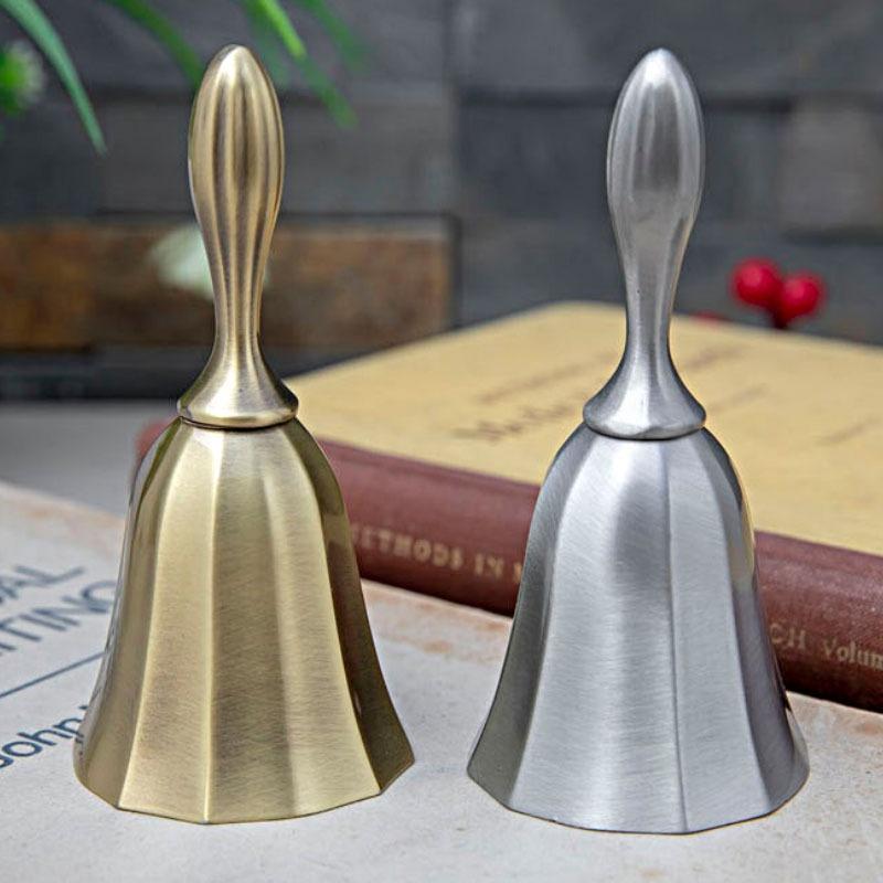 Hand Call Bell Gold Silver Multi-Purpose Bells for Craft Wedding Decoration Alarm School Church Classroom Bar Hotel Vintage Bell
