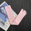 Calzini da Uomo Donna in Cotone Pettinato a Dita Separate Tinta Unita con Piccole Righe Confortevoli Morbidi a Due Dita Giapponesi Harajuku da Donna