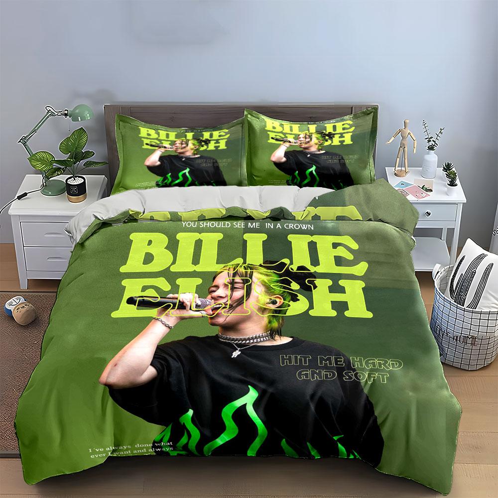 Green Billie Bedding Set Bedding Duvet Cover Set Duvet Cover Pillowcases  (1*Duvet Cover 2*Pillowcases, without duvet insert)