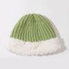 Women Warm Fluffy Plush Bucket Hat Ladies Winter Solid Fashionable Knitted Cap  Fisherman Cap Ladies