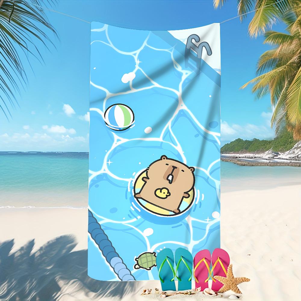 Niedliche Strandtücher mit Capybara-Print: Perfekt für den Sommer! Sofakissenbezug, Raum Heimdekorationortabel