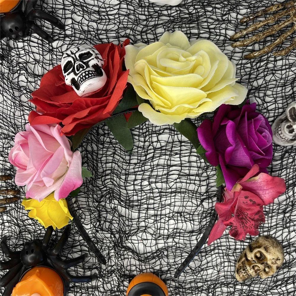 Mexican Rose Flower Crown Headband Photo Props Wedding Bridal Flower Crown  for Women