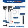 Aquarium Gravel Cleaner Vacuum Fish Tank Vacuum Cleaner Tools for Aquarium Water Changer with Aquarium Thermometers Fish Net Kit Use for Fish Tank
