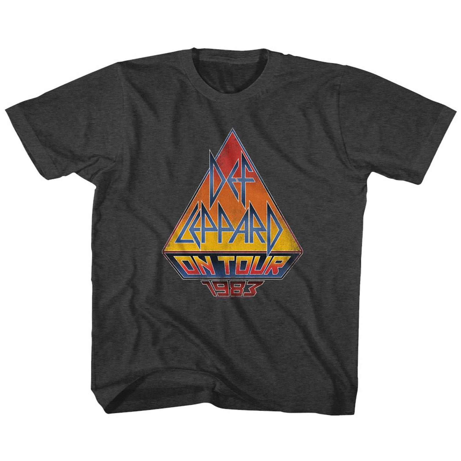 Def Leppard On Tour  83 Black Heather Children s T-Shirt S