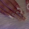 Long Wear Flash Color Diamond Bow False Nails - European & American Style