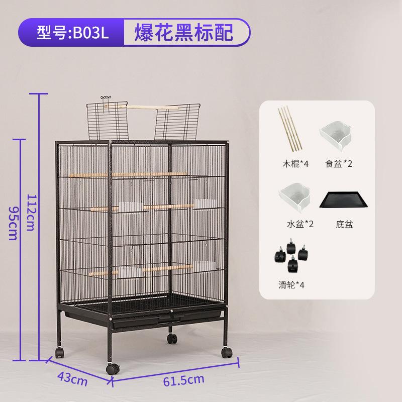 

Large Outdoor Parrot Cage for Cockatiels Budgies Flight Aviary for Lovebirds Giant Bird House with Stand Iron Wire Finch Habitat