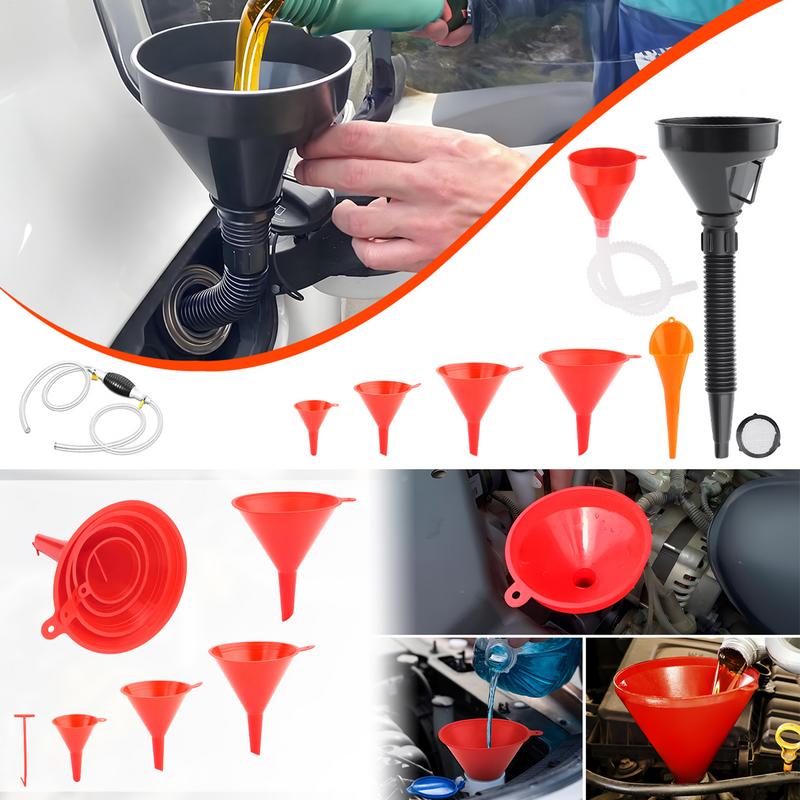 Küchen Trichter Set Öl Trichter Kit 8-teilig Rechtwinkliger Trichter Weiter Mund Trichter Für SUVs Motorräder