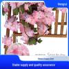 Cherry Blossom Rattan Ceiling Vine - Artificial Flowers for Indoor Wedding Decoration & A/C Pipe Cover