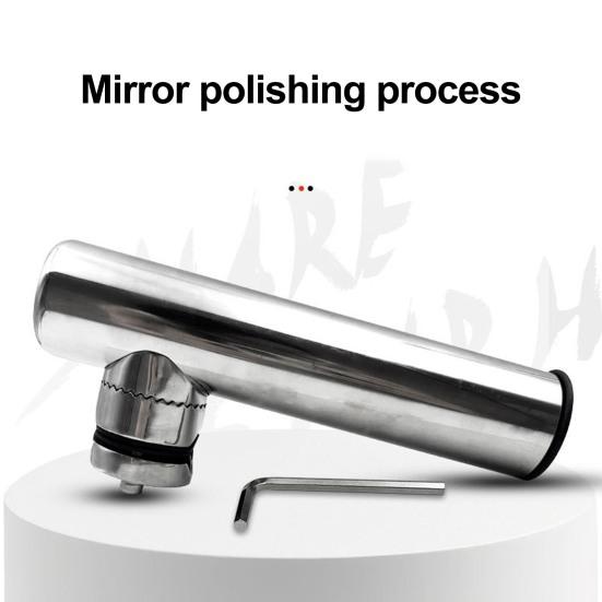 Edelstahl Angelrutenhalter mit Schraubenschlüssel Verstellbar Hochbelastbar Metall Angelruten Ständer Floß Boot Angelzubehör