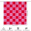 Pink Red Love Heart Checkered Shower Curtain Home Bathroom Decor Waterproof Plastic Rod Pocket 72 x 84 inches (183cm*213cm) Free