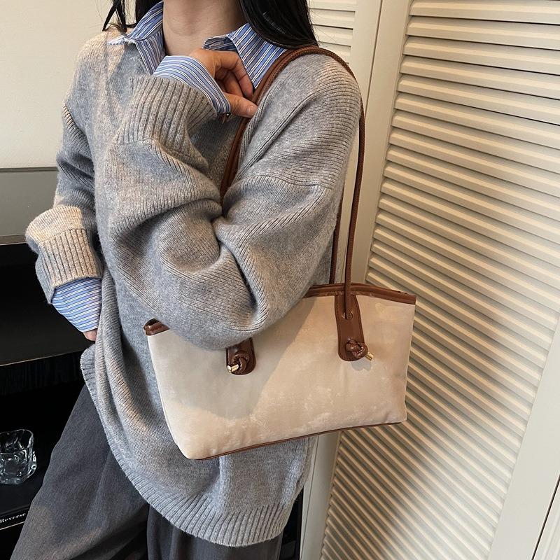 Premium Texture Retro Large-capacity Bag Women's New Autumn and Winter Commuter Shoulder Bag Portable Tote Bag