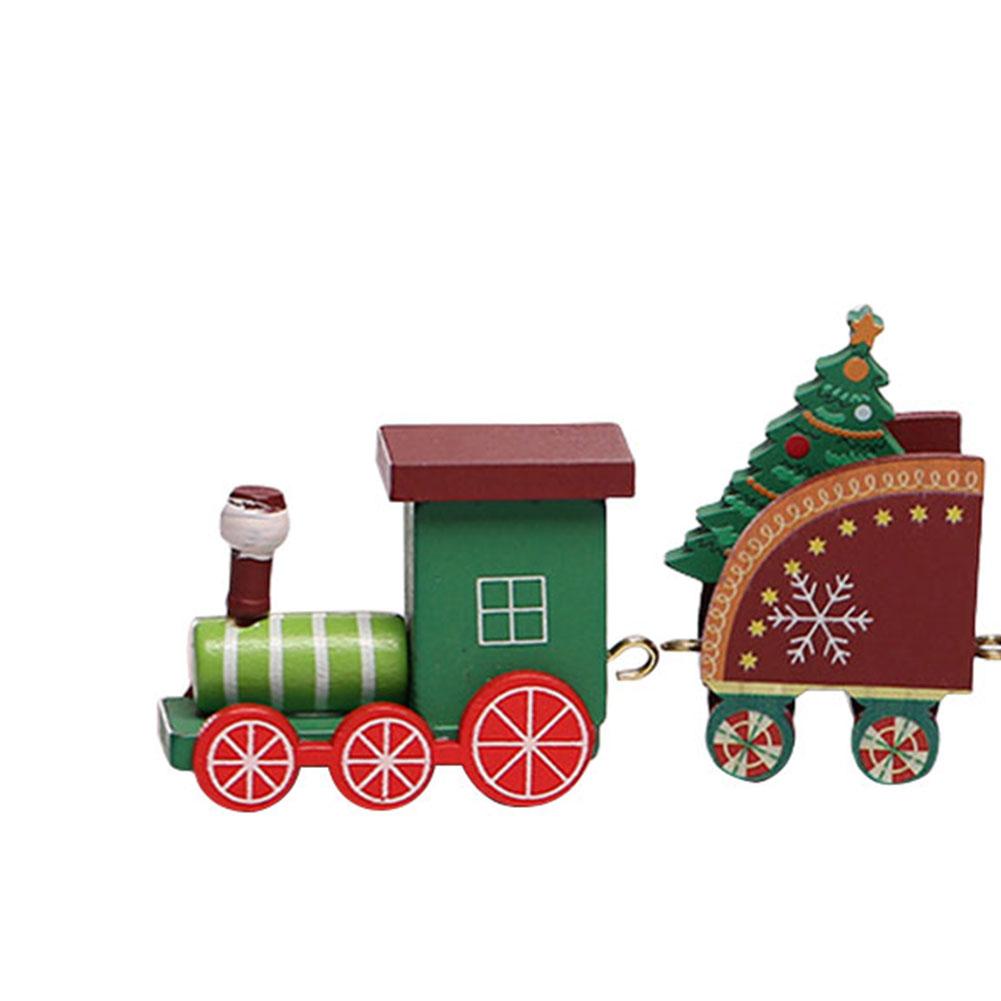 Wooden Christmas Small Train Xmas Table Top Ornament Cute Mini Train Ornaments Xmas Ornaments Christmas Decorations Kids Gift