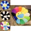 Colorful Takashi Murakami Rainbow Flower Pillow Plush Soft Toy For Kids And Collectors