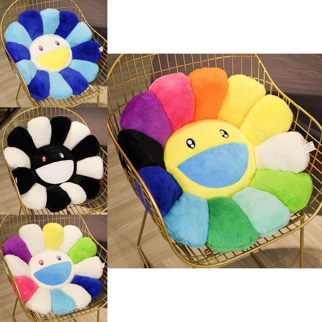 Colorful Takashi Murakami Rainbow Flower Pillow Plush Soft Toy For Kids And Collectors