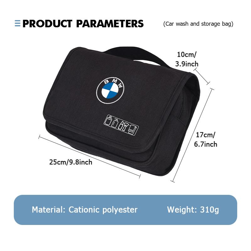 For BMW Portable Car Toiletry Bag Cosmetic Organizer Case Travel Organizer Bag E87 E70 E91 E30 G20 E92 E93 E60 E46 E90 G30 E53