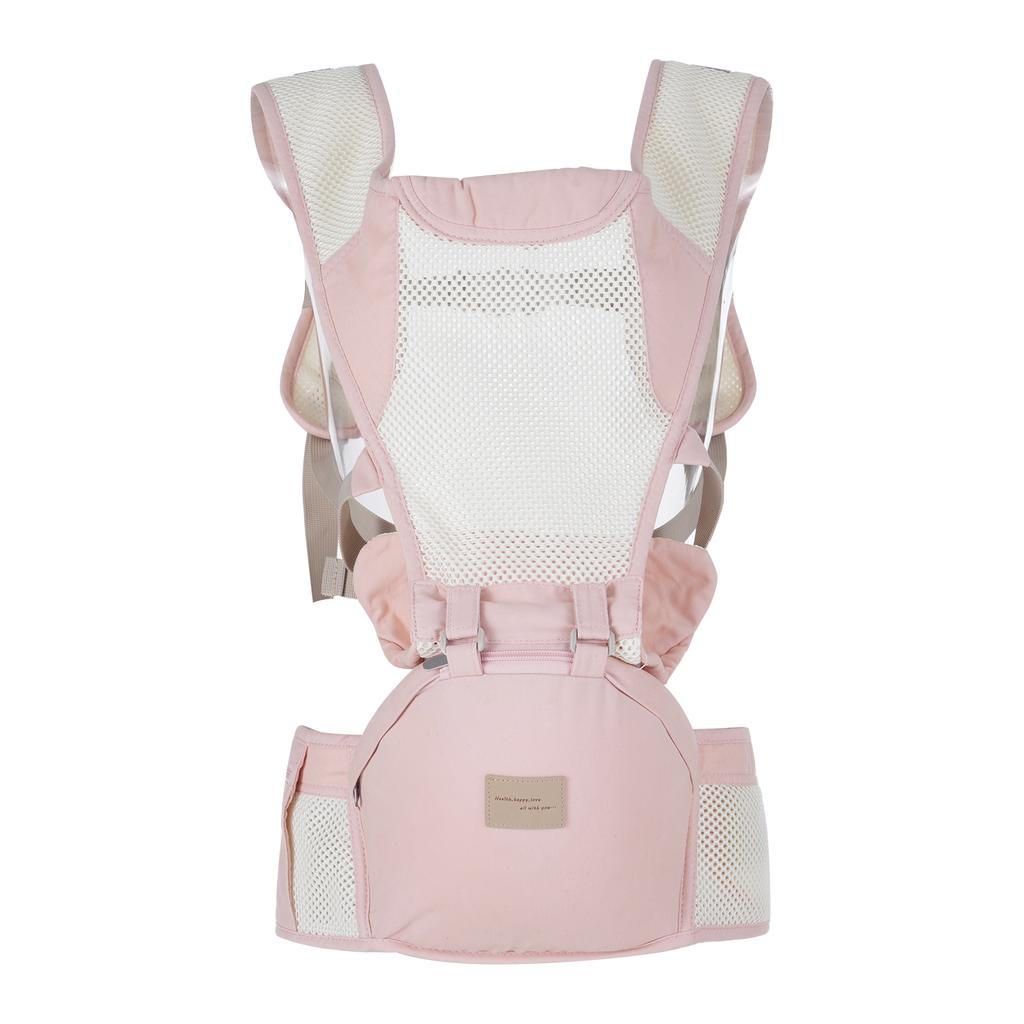 All-Position Baby Carrier with Hip Seat Lumbar Support, Angled Waist Stool, Soft and Breathable,
