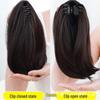 Inward Buckle Claw Clip Ponytail Wig - Lightweight Short Straight & Slightly Curly Hair for Women