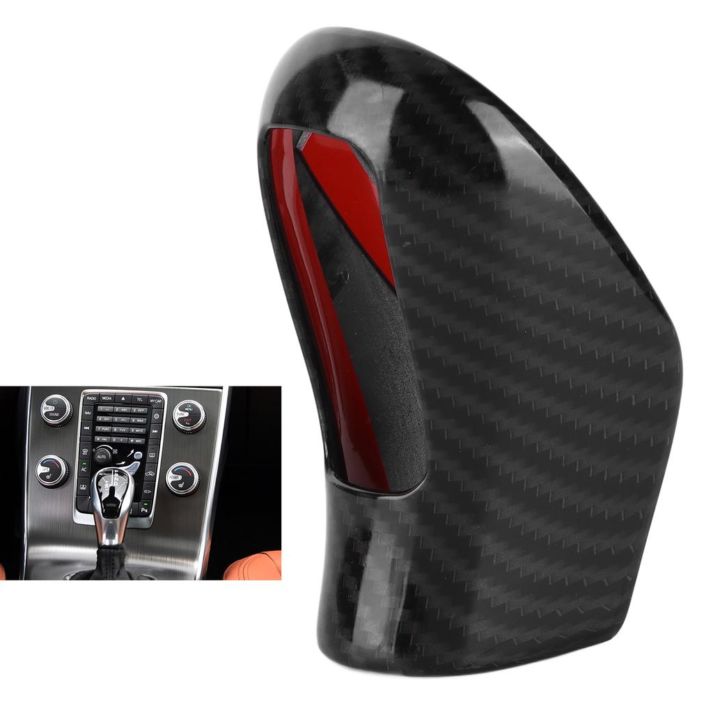 Auto Innenraum Schalthebelkopf Abdeckung Carbonfaser Stil Automobil Innenraum Ersatz für XC60 S60 V60 V40 S80 2013-2017