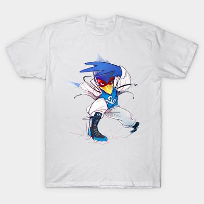 T-Shirt Damen The Falco Has Landed Harajuku Print Kawaii T-Shirt Sommer Kurzarm Damen T-Shirt Top Tee
