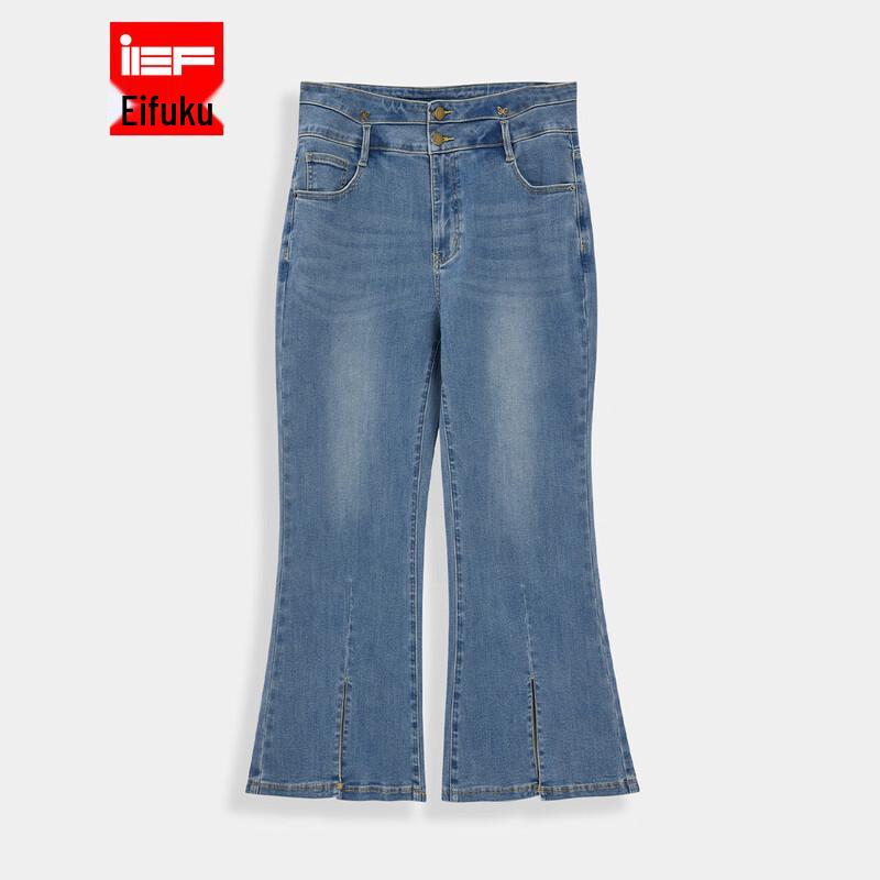 

IEF Женские джинсы клеш большого размера, стройнящие XL