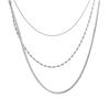 Yhpup High Quality Minimalist Stainless Steel Layered Stacking Fashion Chain Necklace Waterproof Basic Classic Trendy Jewelry