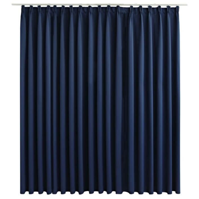 Rideau occultant - vidaXL - 290x245 cm - Bleu - Polyester - Lavable en machine