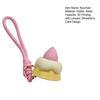 Keychain Pendant 3D Printing Strawberry Cake Design Decompression Clicker Toy with Lanyard Lightweight Mini Stress Relief Bag Pendant