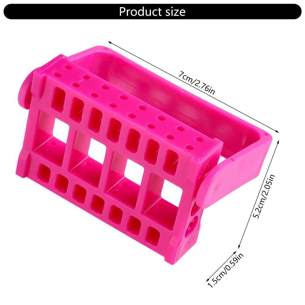 Robuster Kunststoff Nagelbohrerhalter Desktop-Organizer mit Multi-Schlitz-Design zur Aufbewahrung von Nailart-Werkzeugen