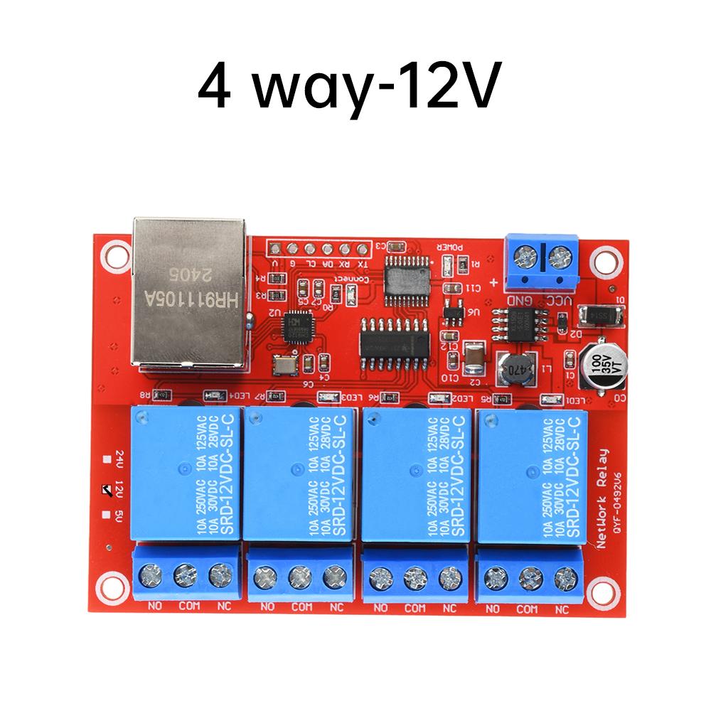 Relay Module 4/8 Channel 5V 12V 24V TCPIP Network Relay Module LAN Control Intelligent Device Remote Control